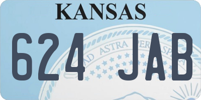 KS license plate 624JAB