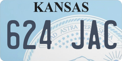 KS license plate 624JAC