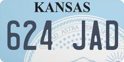 KS license plate 624JAD