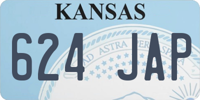 KS license plate 624JAP