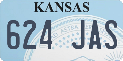 KS license plate 624JAS