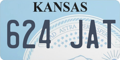 KS license plate 624JAT