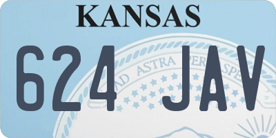 KS license plate 624JAV