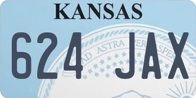 KS license plate 624JAX