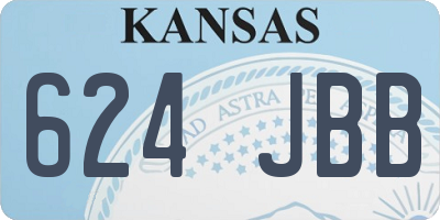 KS license plate 624JBB