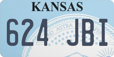 KS license plate 624JBI