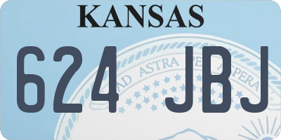 KS license plate 624JBJ