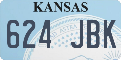 KS license plate 624JBK