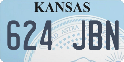 KS license plate 624JBN