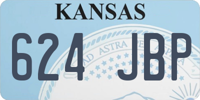 KS license plate 624JBP