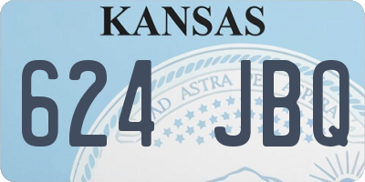 KS license plate 624JBQ