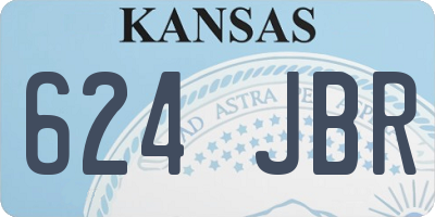 KS license plate 624JBR