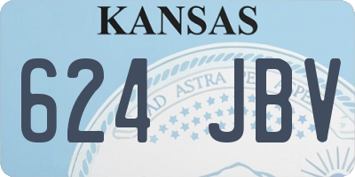 KS license plate 624JBV