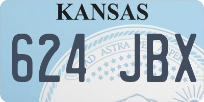 KS license plate 624JBX