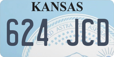 KS license plate 624JCD