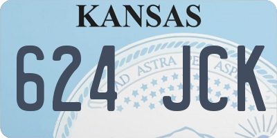 KS license plate 624JCK