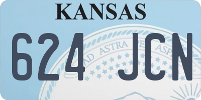 KS license plate 624JCN