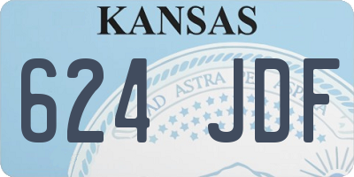 KS license plate 624JDF