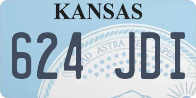 KS license plate 624JDI