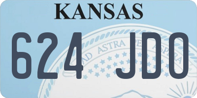 KS license plate 624JDO