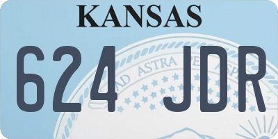 KS license plate 624JDR