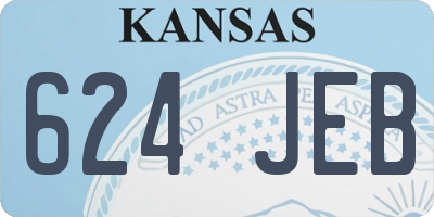 KS license plate 624JEB