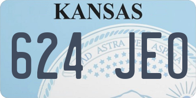 KS license plate 624JEO