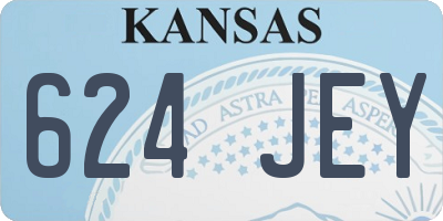 KS license plate 624JEY