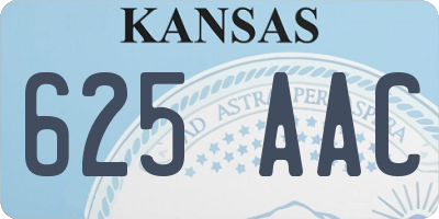 KS license plate 625AAC