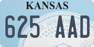 KS license plate 625AAD