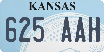 KS license plate 625AAH