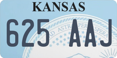 KS license plate 625AAJ