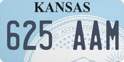 KS license plate 625AAM