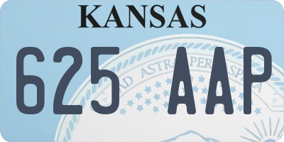 KS license plate 625AAP