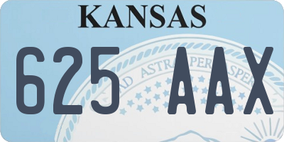 KS license plate 625AAX