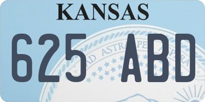 KS license plate 625ABD