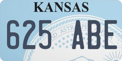 KS license plate 625ABE