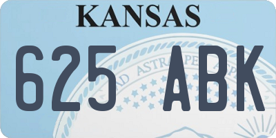 KS license plate 625ABK