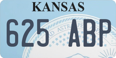 KS license plate 625ABP