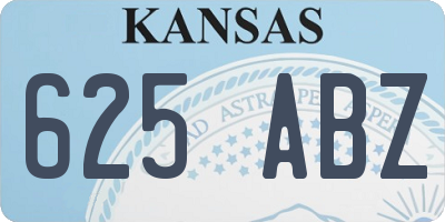 KS license plate 625ABZ