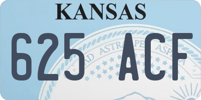 KS license plate 625ACF