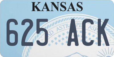 KS license plate 625ACK