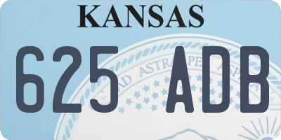 KS license plate 625ADB