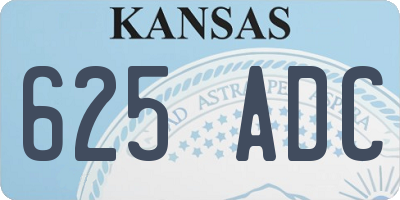 KS license plate 625ADC