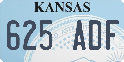 KS license plate 625ADF