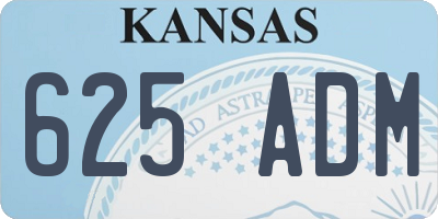 KS license plate 625ADM