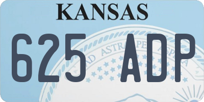 KS license plate 625ADP