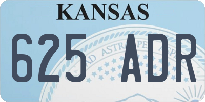 KS license plate 625ADR