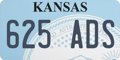 KS license plate 625ADS