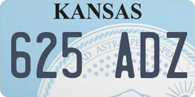 KS license plate 625ADZ